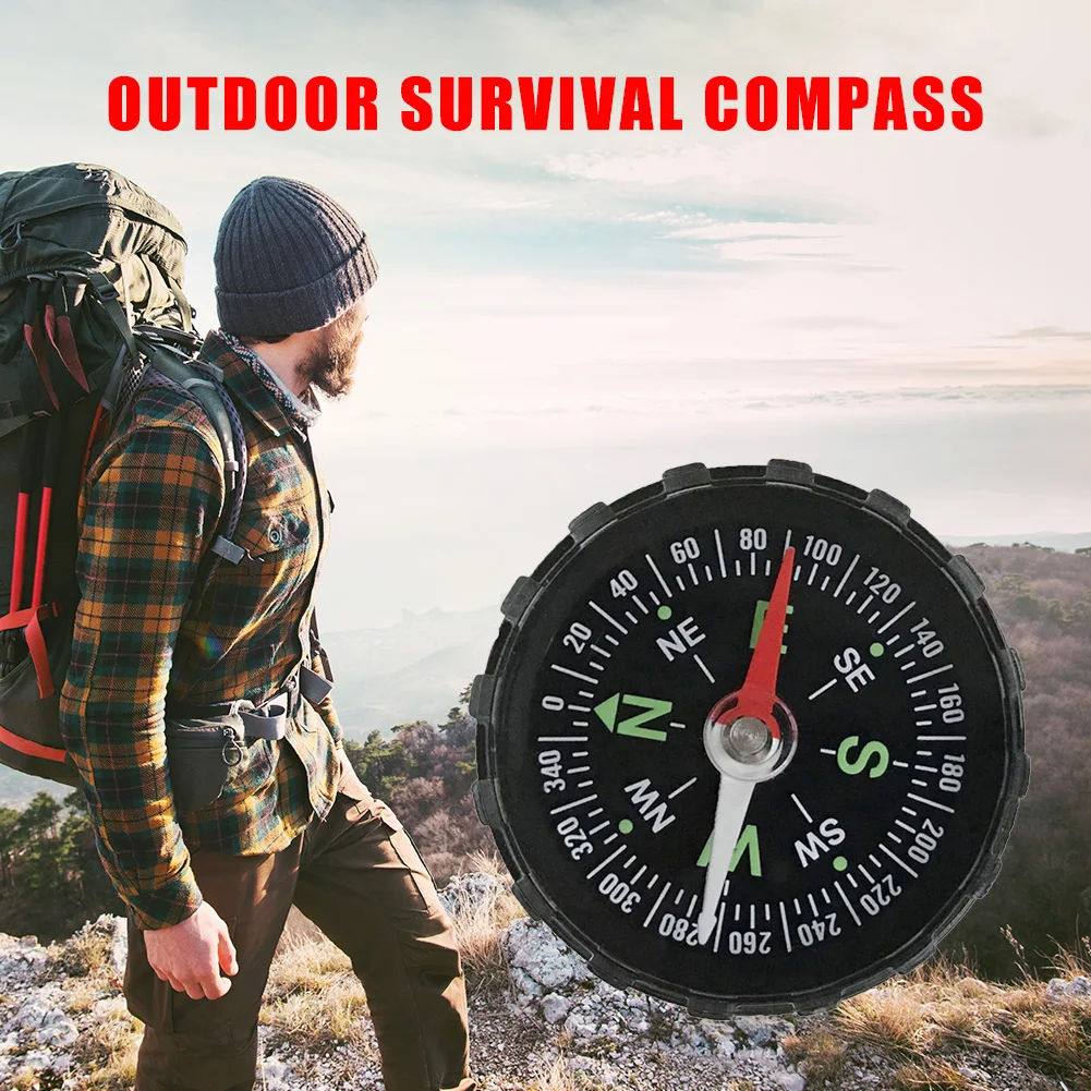 Obrázek 4: Outdoorové kemping hon přežití guider navigace knoflík design mini kompas