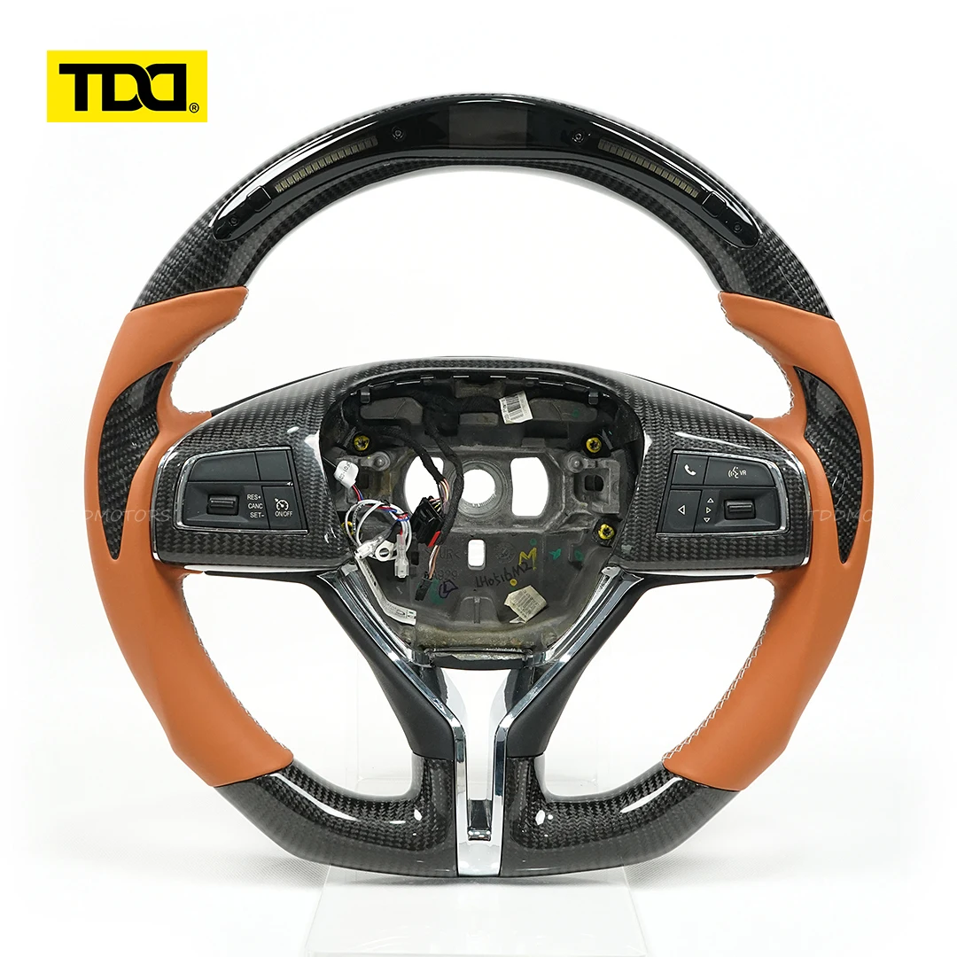 TDD Carbon Fiber Customized Smart Galaxy Pro II LED Steering Wheel for Maserati Granturismo Ghibli Levante Turismo Quattroporte