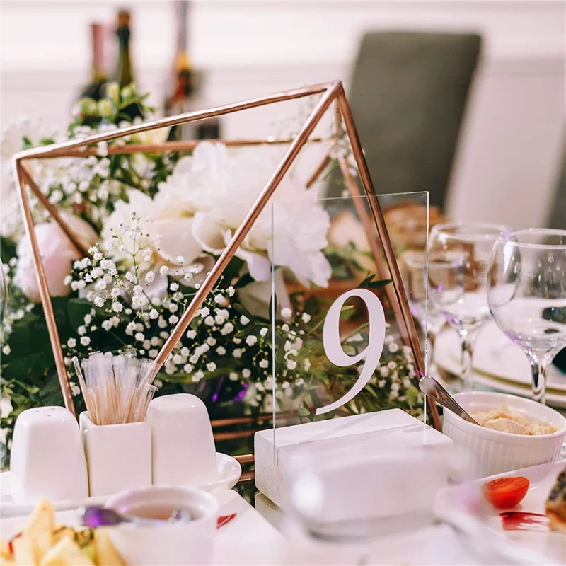150Pcs Clear Acrylic Table Place Card Wedding Rectangle Seating Cards Names Tag Birthday Party DIY Decoration-A79G