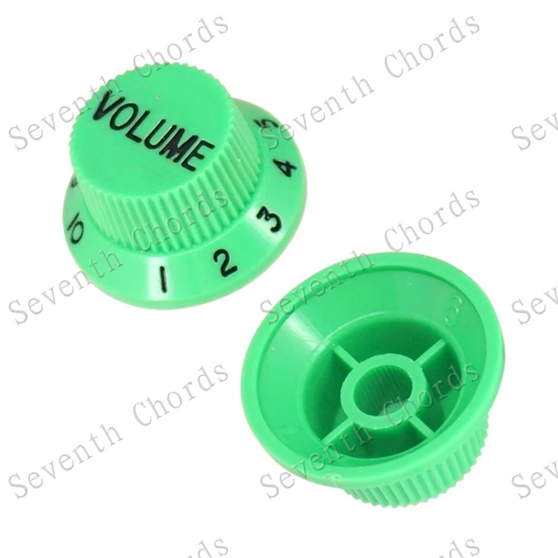 4 Stück Grüne Blaue Rote Rosa Farbige E-Gitarren-Drehknöpfe Potentiometer-Kappen Lautstärke-Ton Musikinstrument Zubehörteile – Detail 10