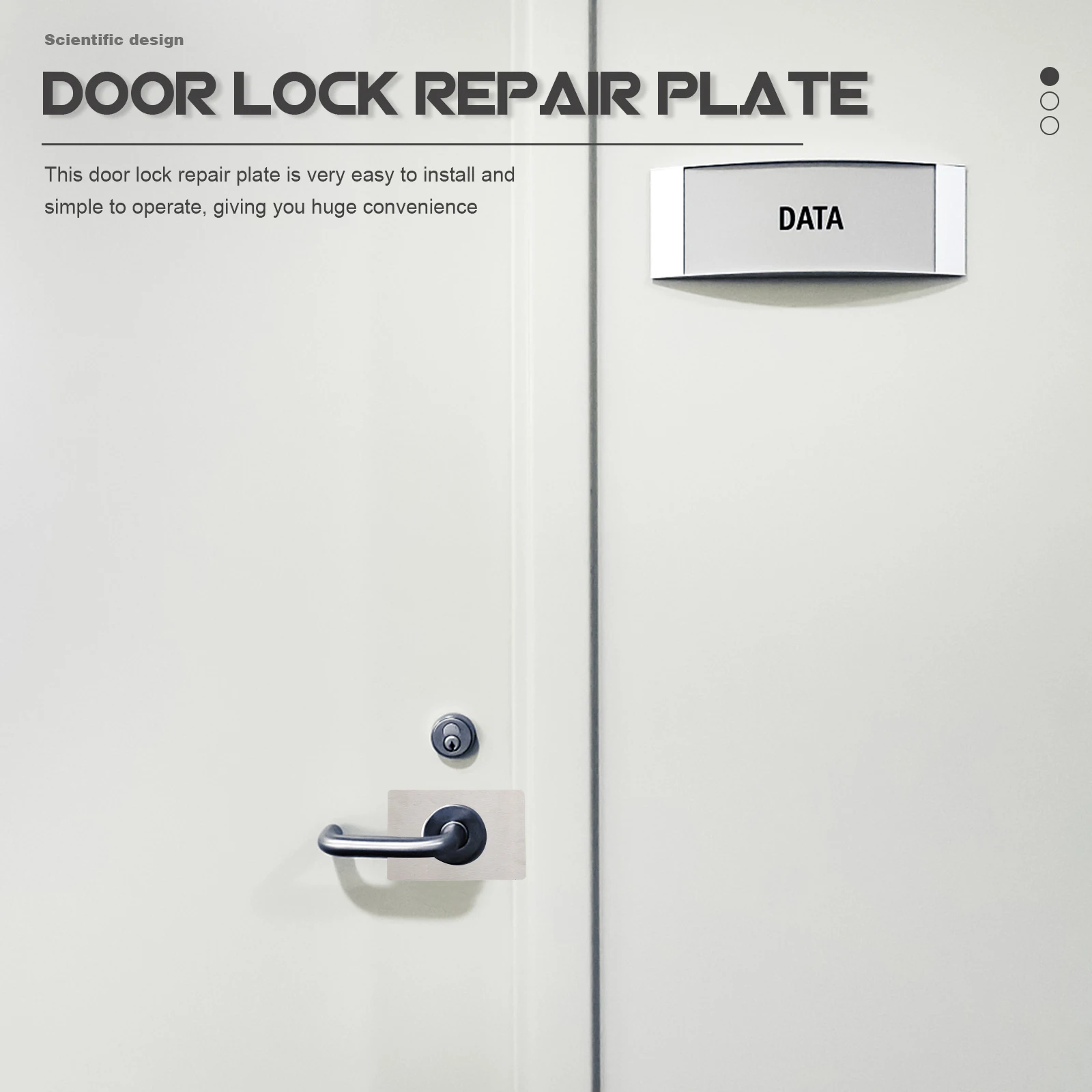 

2Pcs Durable Stainless Steel Door Hole Filler Plate Reinforcement Lock Installation Kit