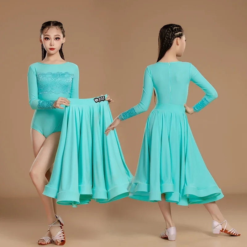 ชุดเต้นรำสมัยใหม่สำหรับผู้หญิง ชุดเต้นบอลรูมวอลซ์ ชุดเต้นรำสังคม ชุดเต้นรำชาช่า ชุดเต้นรำสแควร์ ชุดเต้นรำบิ๊กสวิง ชุดแข่งขันการแสดง