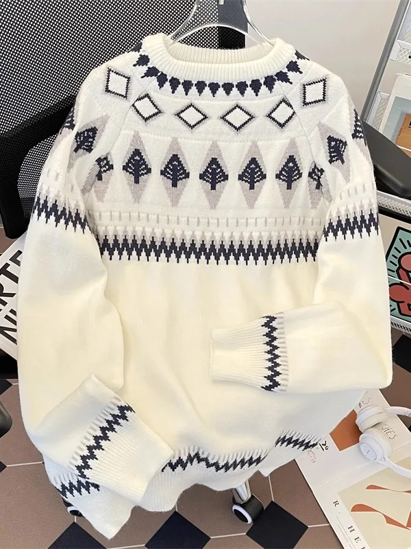 

Cisas парный вязаный свитер мужской круглый пуловер Ne мягкий повседневный цветной блузка с вышивкой теплый длинный топ све