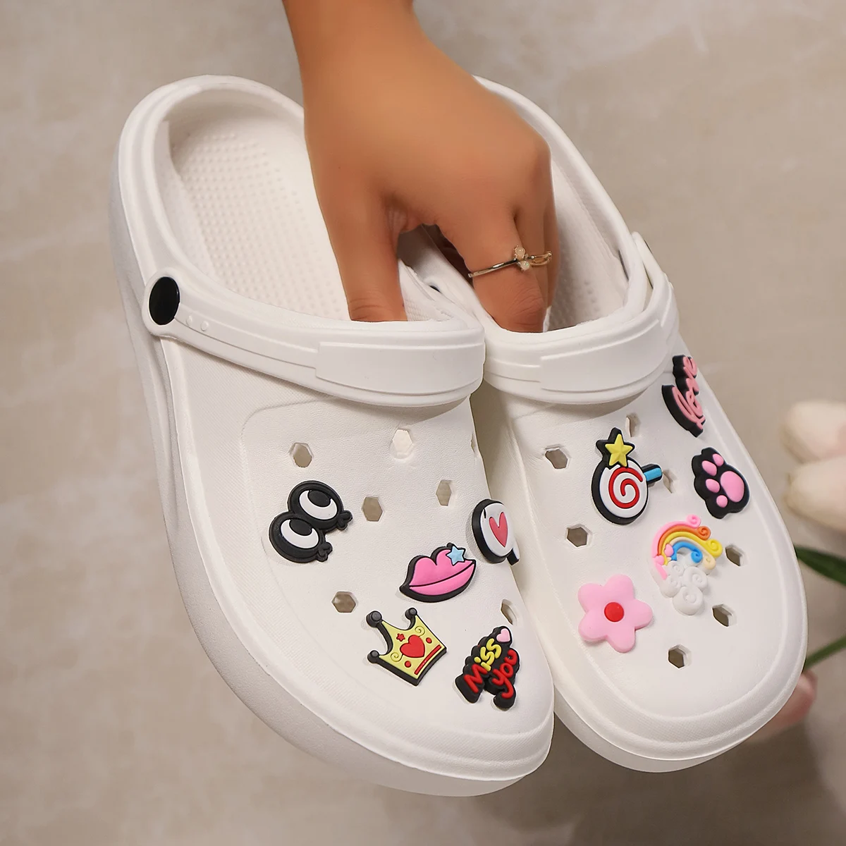 Women's Platform Clogs, Designer Flat Sandals For Home, Beach & Indoor Summer Casual_voghion.com