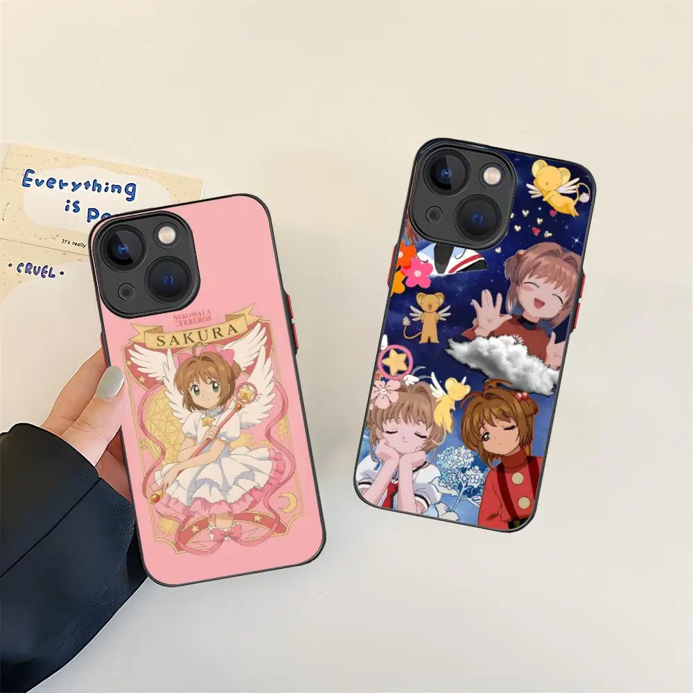 

Cardcaptor Sakura Kinomoto Phone Case for iPhone 16 15 14 13 12 11 X XR XS 8 7 Pro Max Plus Mini Colour Printing Silicone Cover