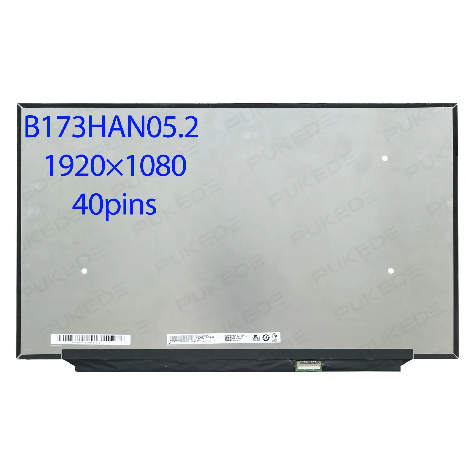 

17.3"360Hz Laptop LCD Screen B173HAN05.2 B173HAN05.4 IPS Display Matrix Replacement 1920x1080 eDP 40 Pins