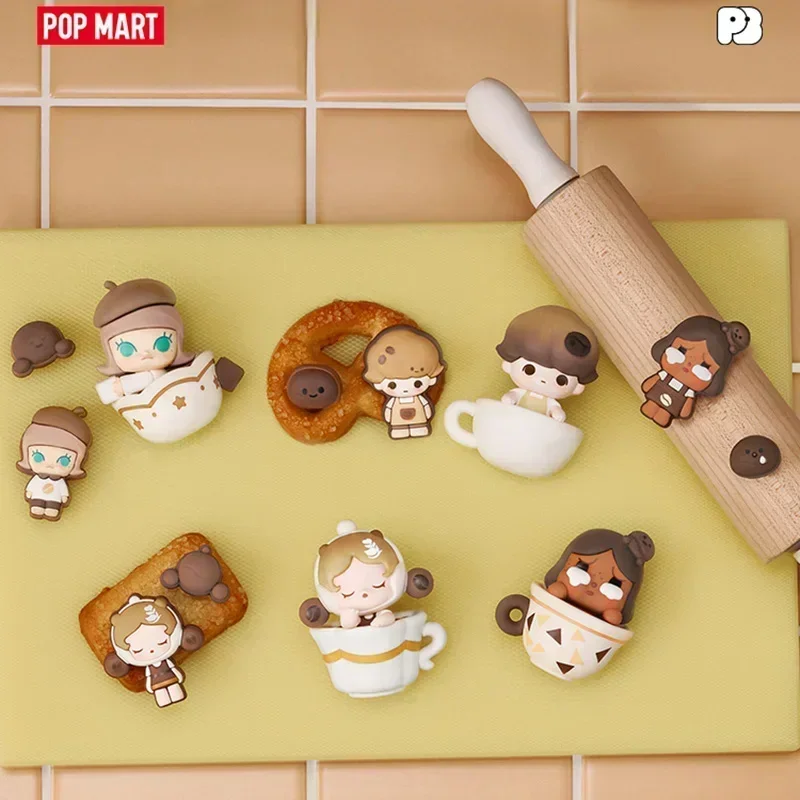 

POP MART Bubble Mengli Coffee Factory Series Mystery Box, настоящая глухая коробка, фигурки с орнаментом для сумки Guess, украшение для дома