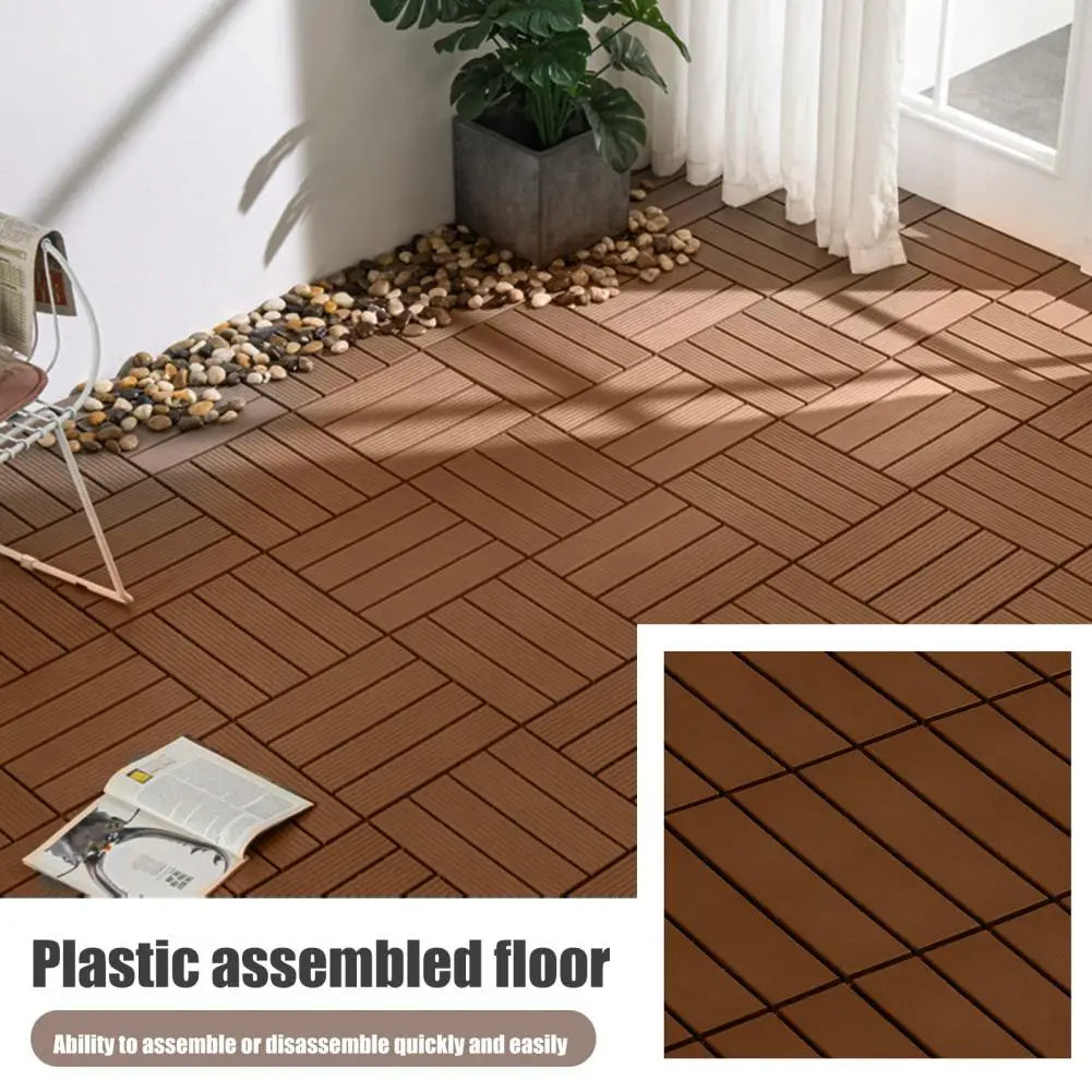 Decoration Of Household Splicing Plastic Flooring, Terrace, Courtyard, Outdoor Ground, Balcony Renovation, Imitation Wood Floor