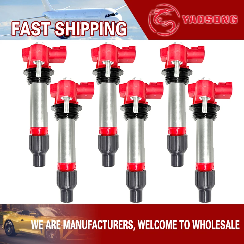 

6x Ignition Coil For GMC Acadia Terrain Canyon Cadillac ATS CTS SRX STS XTS V6 3.6L 3.0L 2010-2017 UF569 12618542 12632479