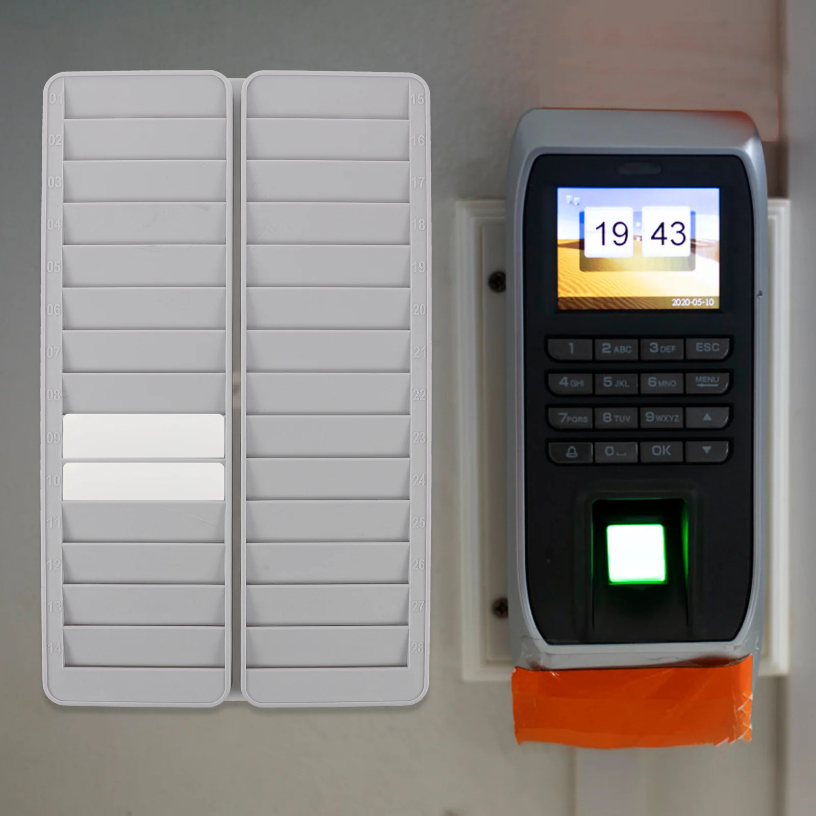 ID Card Slot Holder Staff Baseball Transparent Display Stand Pp 28-slots Rack Cards