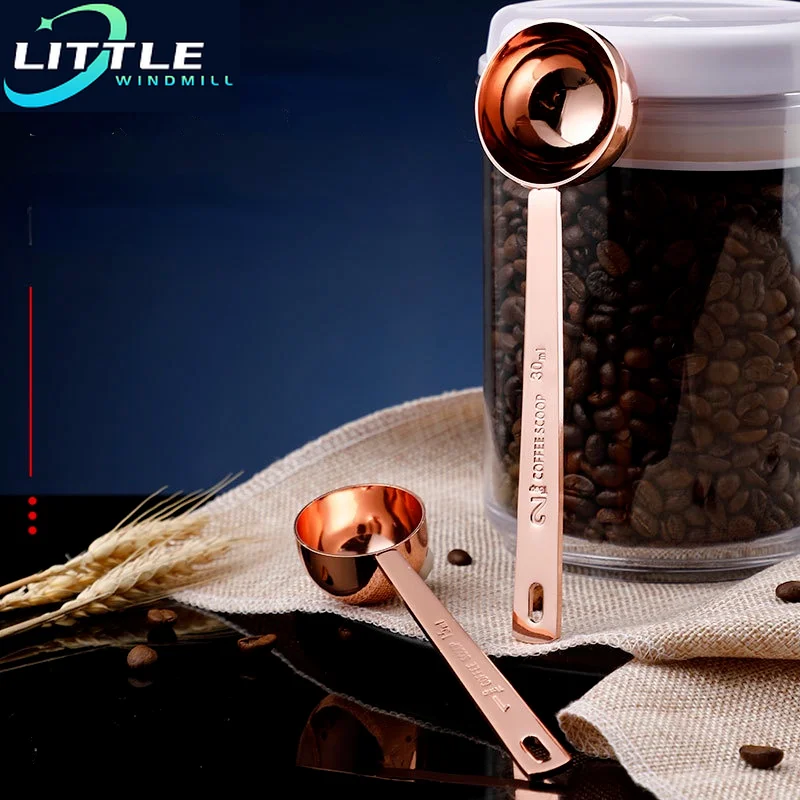 

Stainless Coffee Scoop Steel Measuring Spoon Silver Gold Milk Powder Measure Tea Accessories 15/30ml