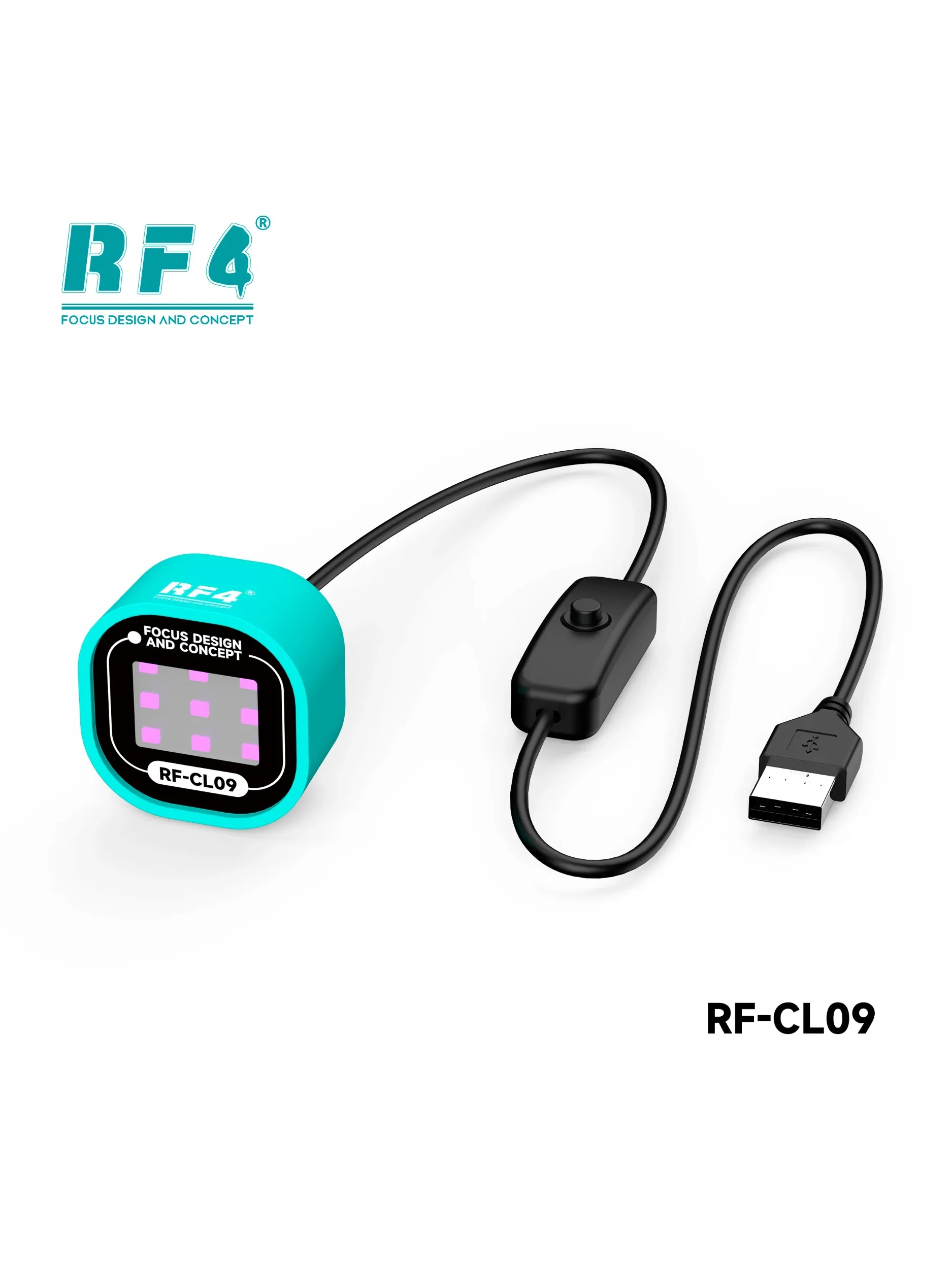 RF4 Intelligent UV Glue Fast Curing Lamp USB Interface 9 LED Beads Adhesives Glue Solder Mask Ink Curing Light for Phone Repair