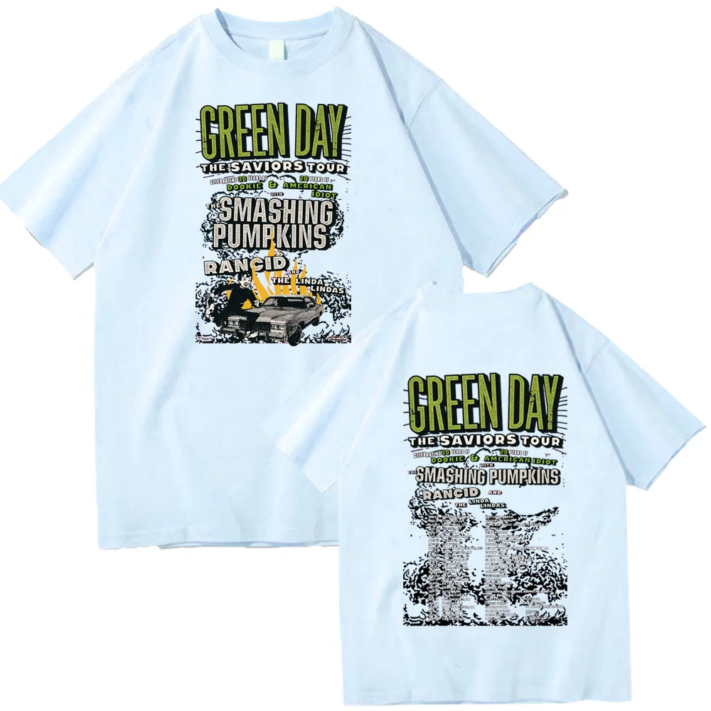 Green Day Saviors T-Shirts O-Neck Short Sleeve Shirts Fans Gift