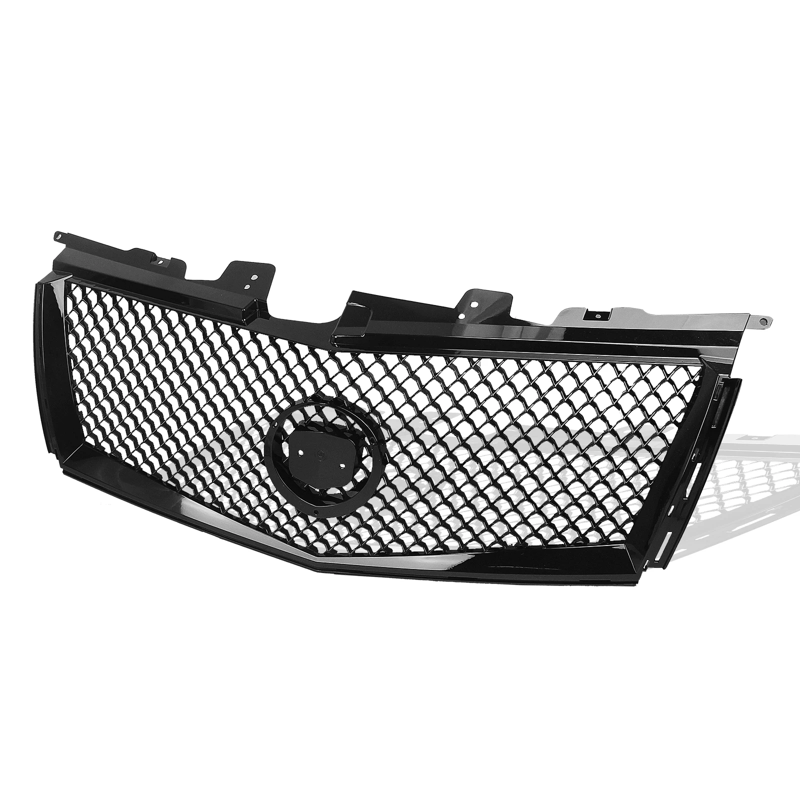 For Cadillac CTS 2008 2009 2010 2011 2012 2013 Body Kit Front Grille Grill Honeycomb Style Black Car Upper Bumper Hood Mesh Grid