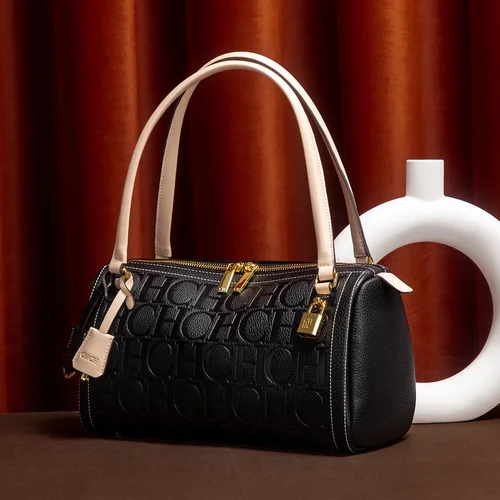 Imagen 2 del producto C-H Bolso Boston para mujer Otoño Invierno Nueva colección Diseño de letras Bolsos de hombro con textura