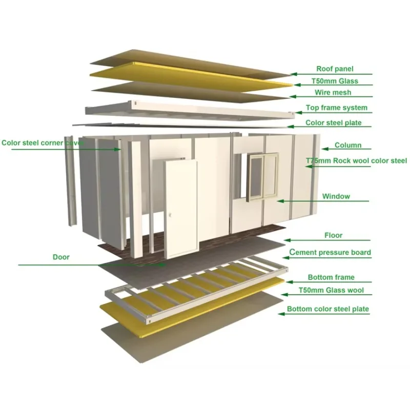 Factory Container House Custom Wholesale Price Tiny Home Eco-Friendly Modular Container House Prefab Double Wing Folding Room
