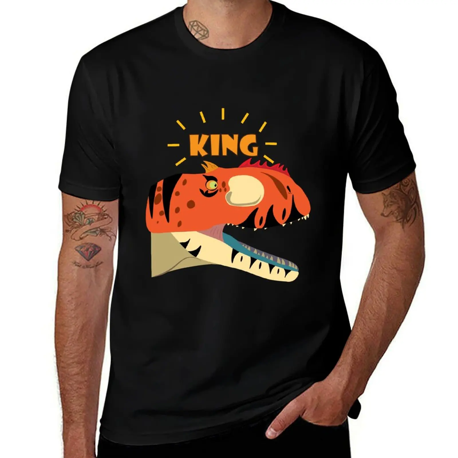 

King Rajasaurus T-Shirt street wear boys whites baggy shirts tshirts for men