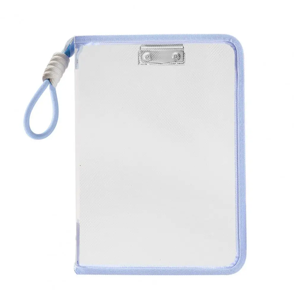 แฟ้มเก็บกระเป๋า Lanyard แบบพกพากระเป๋าซิปโปร่งใสสําหรับ A4 ไฟล์ Handle Office School Organizer กระเป๋า