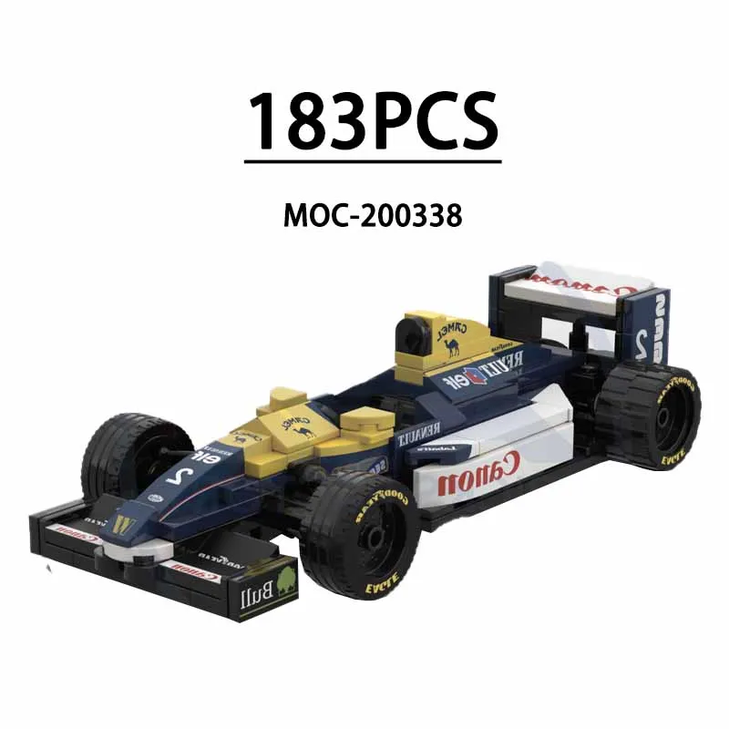 子供のためのf1ラリーカービルディングブロックミニレーシングカーステッチモデル誕生日プレゼントクリスマスおもちゃmoc-200338fw15c183個