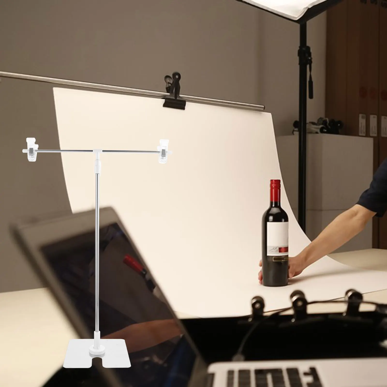 

Lightweight Portable Backdrop Stand for Photography T-Shapе Support Frame PVC Paper Poster Background Studio Tool