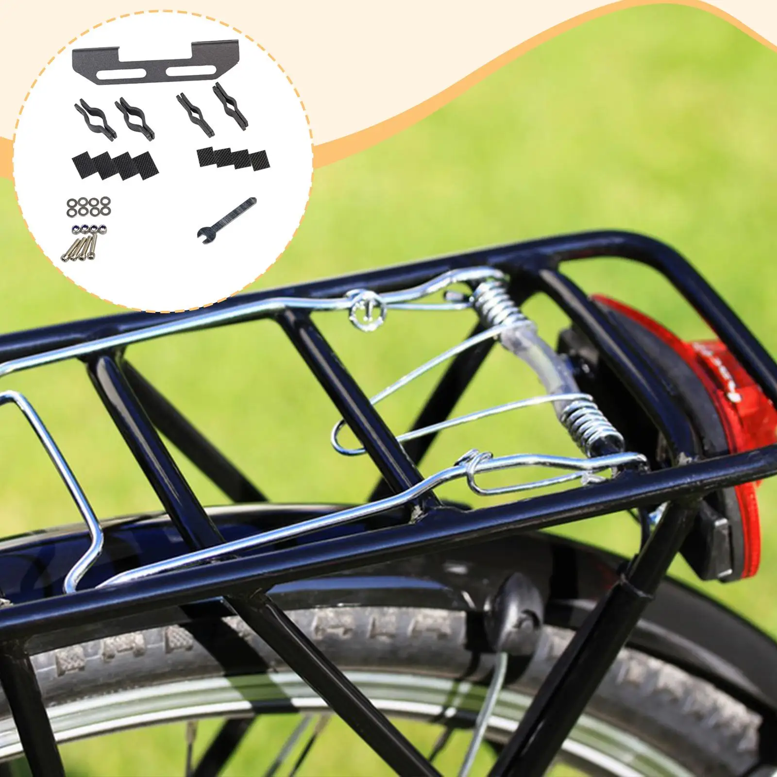 دراجة الرف الخلفي ذيول ضوء جبل ذيول محول الضوء الصلب بسيط ركوب الدراجات دراسة في الهواء الطلق الضوء الخلفي رف الضوء الخلفي جبل #4