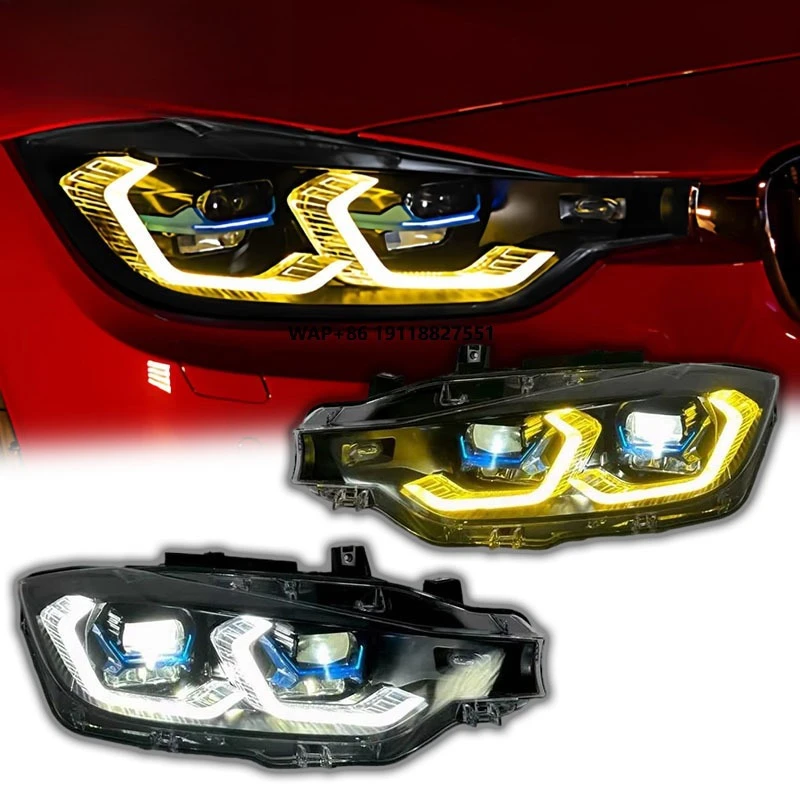 

SJC Car Accessories Headlights for 3 Series F30 F31 F35 320i 330i 2012-2019 LED Dual-color Headlamp Plug & Play Front Lights