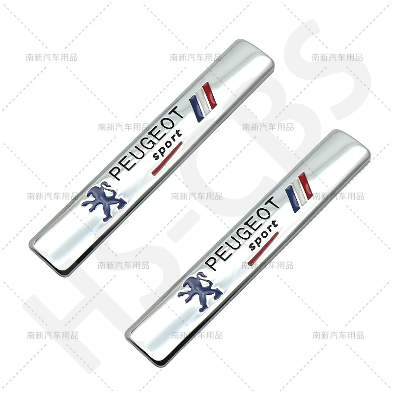 2Pcs Metal Sport Logo Car Fender Door Emblem Badge Car Stickers For Peugeot 3008 208 308 307 2008 207 107 5008 4008 Car Styling