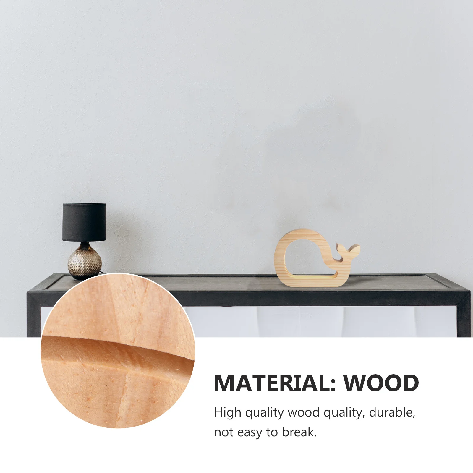 

Whale Shaped Room Bedside Shaped Bedroom Night Lamp Wooden Night Lamp Light Rechargeable Compact Design