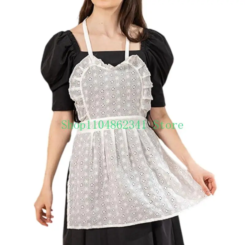 5asd Sweet Cooking Kitchen Aprons for Women Girls Chefs Aprons Retro Ruffle Apron