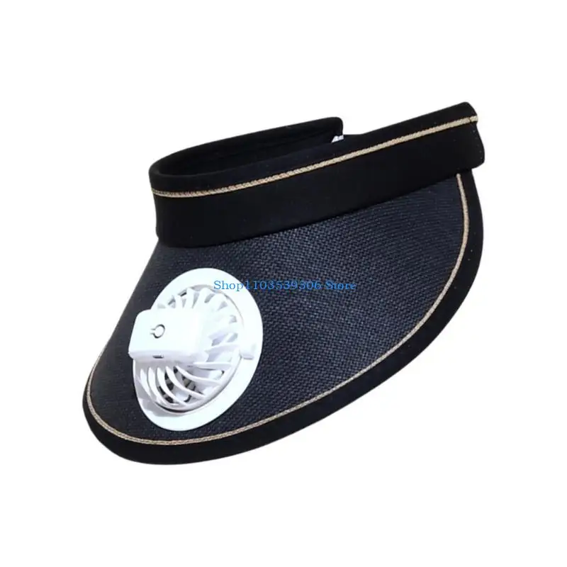 قبعة شمسية 400A قابلة للتنفس مع مروحة للنساء البالغات قبعة رياضية للأنشطة الخارجية #1