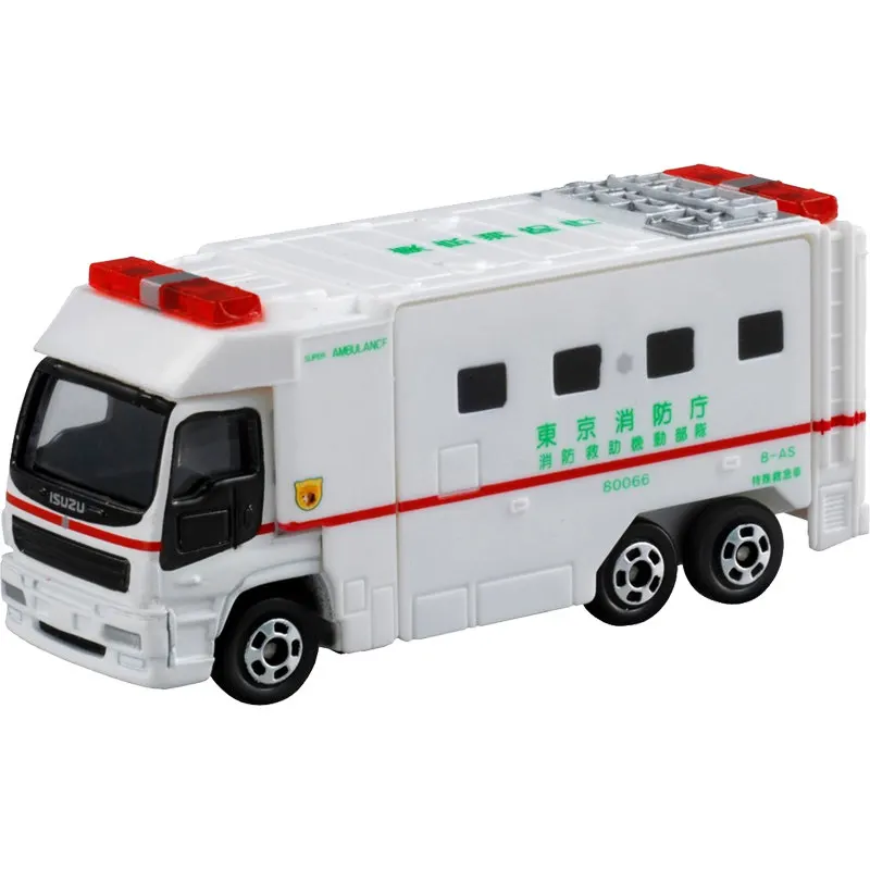 

Original TAKARA TOMY Tomica No.116 Super Ambulance Diecast Alloy Emergency Vehicle Model with Expandable Body Openable Doors Col