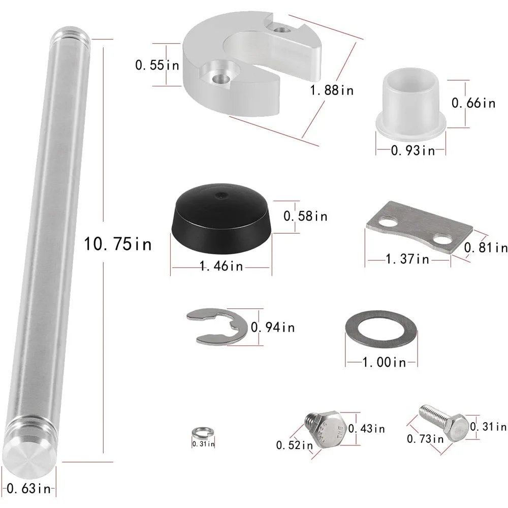 MerCruiser Alpha1 Gen2Trim ​Cylinder Pin Cap Bushing Hardware Kit SEI 9B-116B Compatible with Mercruiser 15-9/16and Bravo