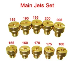 10x Main Jet M5 For Mikuni Carburetor #155, 160, 170, 175, 180, 185, 190 195 200 205 Carb Main Jets Motorcycle Accessories