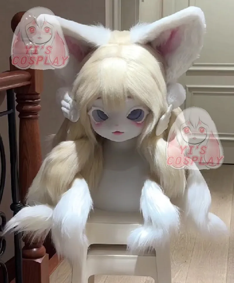 Yis cosplay Custom Furry head Kigurumi Head Cosplay Kemono Fursuit Handmade Headsets Beast Customized Fursuit Kemono Head