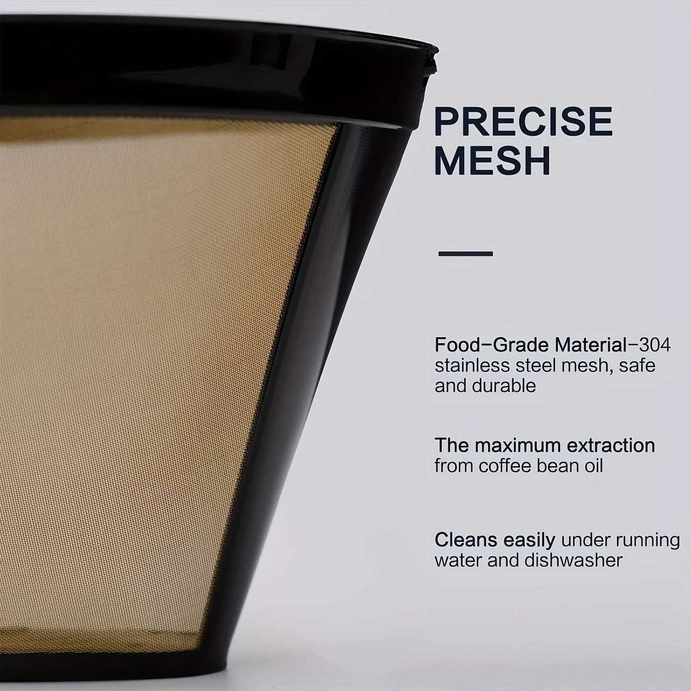سلة فلتر اسبريسو قابلة لإعادة الاستخدام، مرشحات صانع القهوة المخروطية القابلة لإعادة الملء لملحقات قهوة النينجا، كوب وسادة سهلة التنظيف