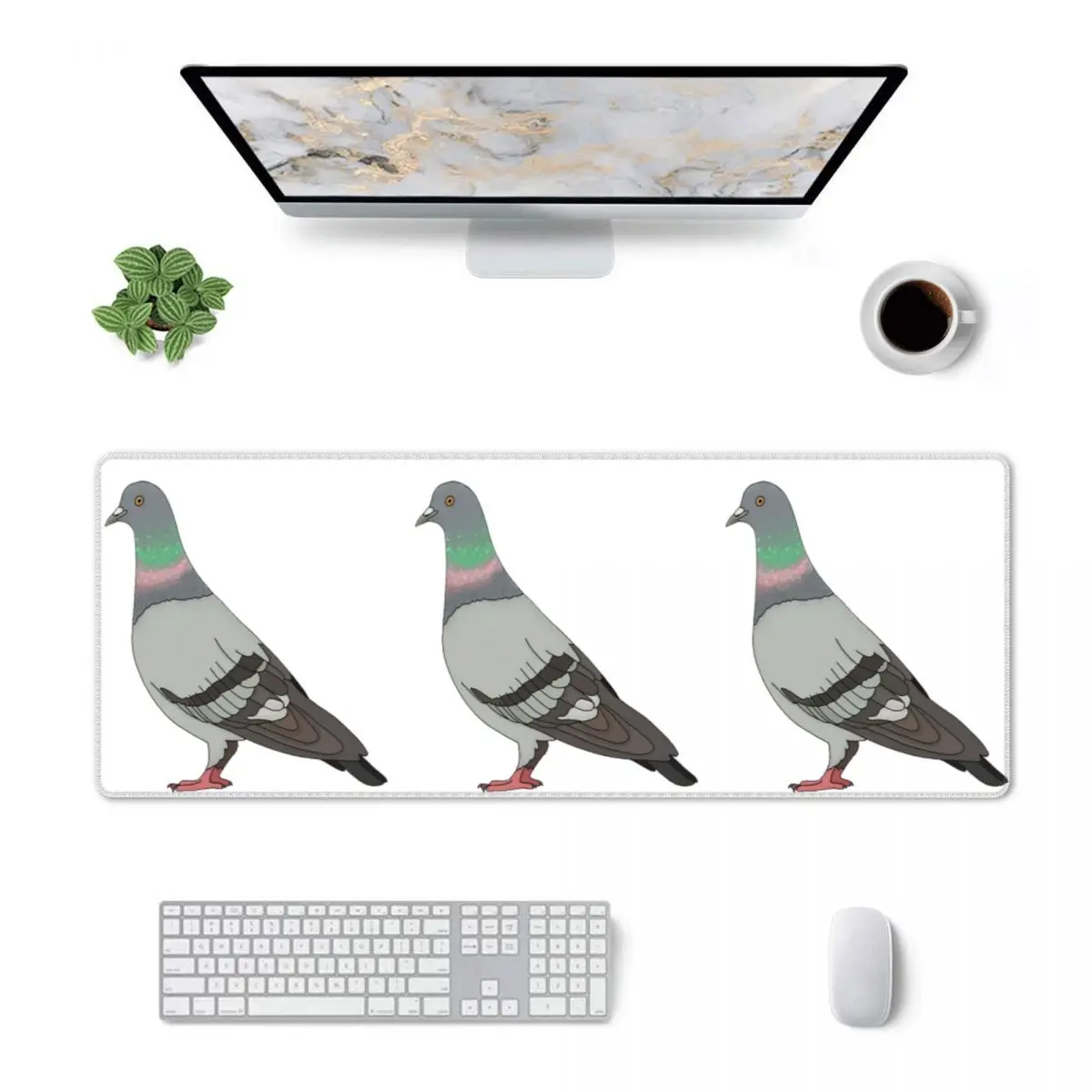 Large Mouse Pad Pigeon Walk 2020 Pink Gamer PC Laptop Mats Keyboard Carpet Computer Gaming Office Accessories Desk Mat