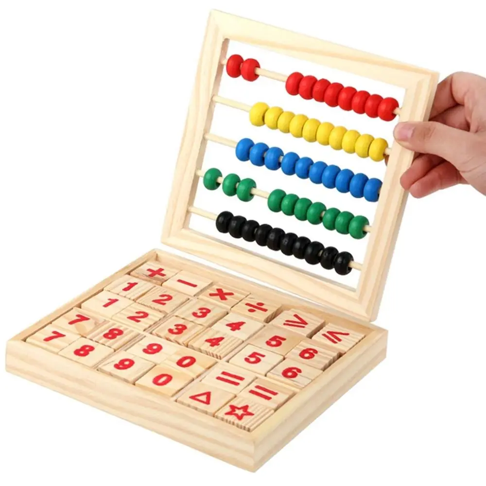 Creative Abacus for Kids Montessori Toy Intelligence Development Early Math Learning Toy Wooden Colorful Beads
