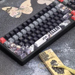 MAIMOOO 엘렌 조 키캡 귀여운 만화 게임 캐릭터 애니메이션 블랙 키캡 Pbt 소재 체리 매우 사랑스러운 빅토리아 메이드 키캡