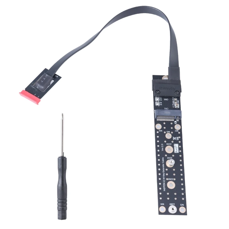 NGFF Key M Female Key A+E Kabel Ekstensi SSD Adapter Card Extender Extend 87HC
