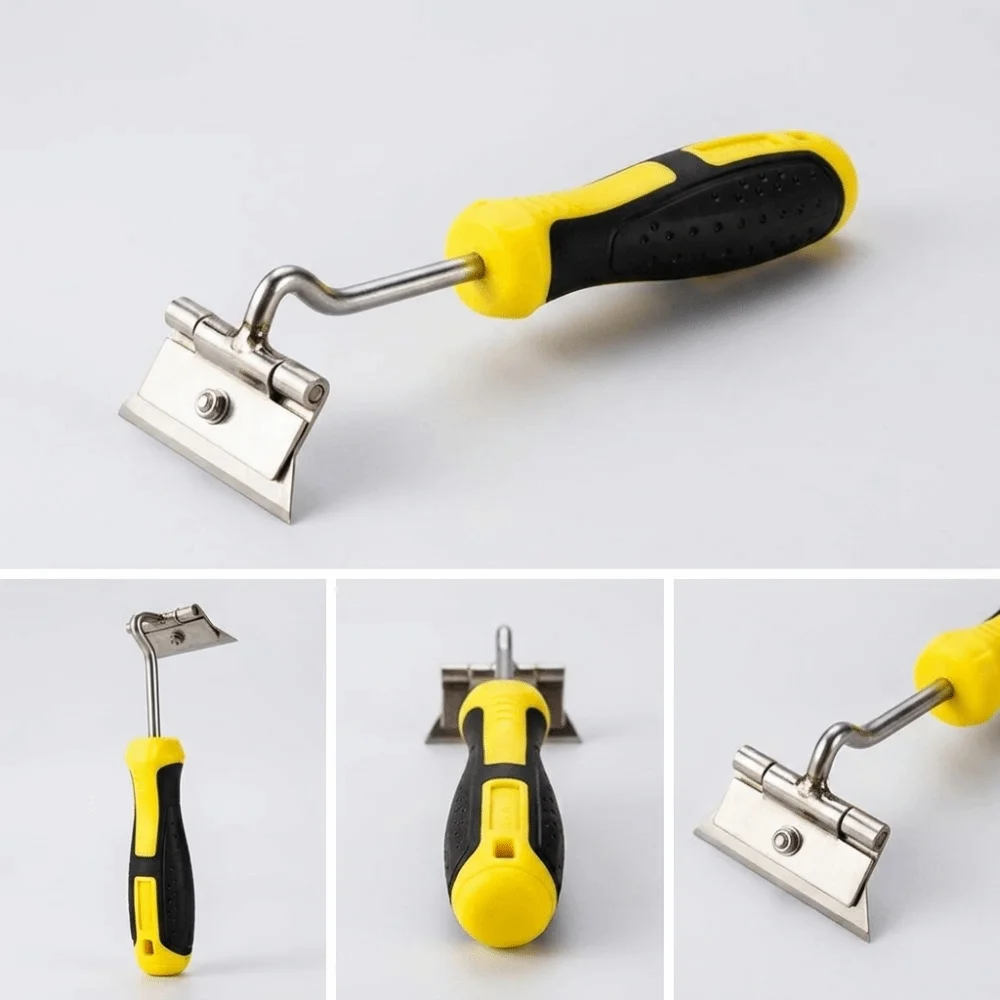 Metal Blades Cleaning Scraper Replaceable Blade Two-Color Grip Glue Removal Blade Non-Slip Grip Compact Structure Car Film Tool