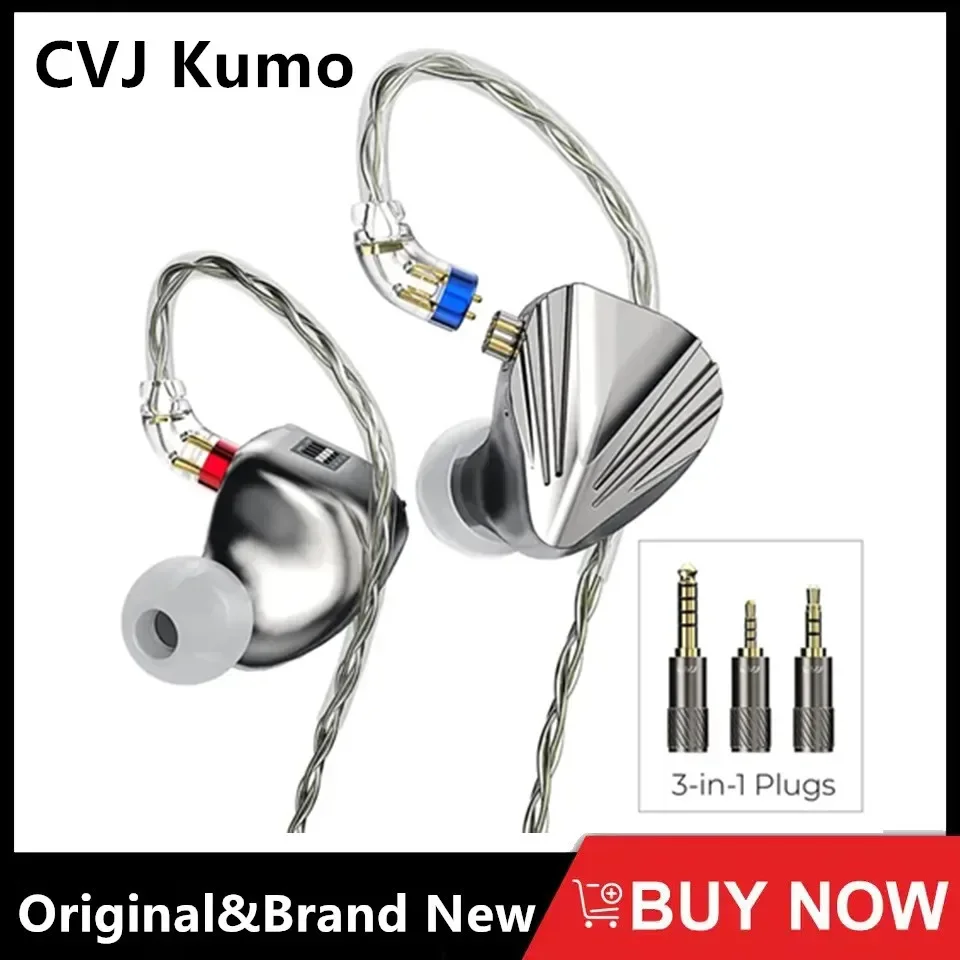 

CVJ Kumo Flagship 8 BA in-Ear Monitors, Balanced Armature Earphone with 4-Tones Tuning Switch and 3 Interchangeable Plug HiFiGo