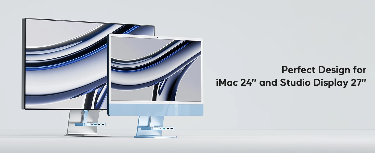 PULWTOP USB-C-Hub für iMac mit USB-A/C 10 Gbit/s, USB-A 2.0, SD-/TF-Kartenleser für iMac 24 Zoll M1/M3/M4 & Studio Display 2 – Detail 5