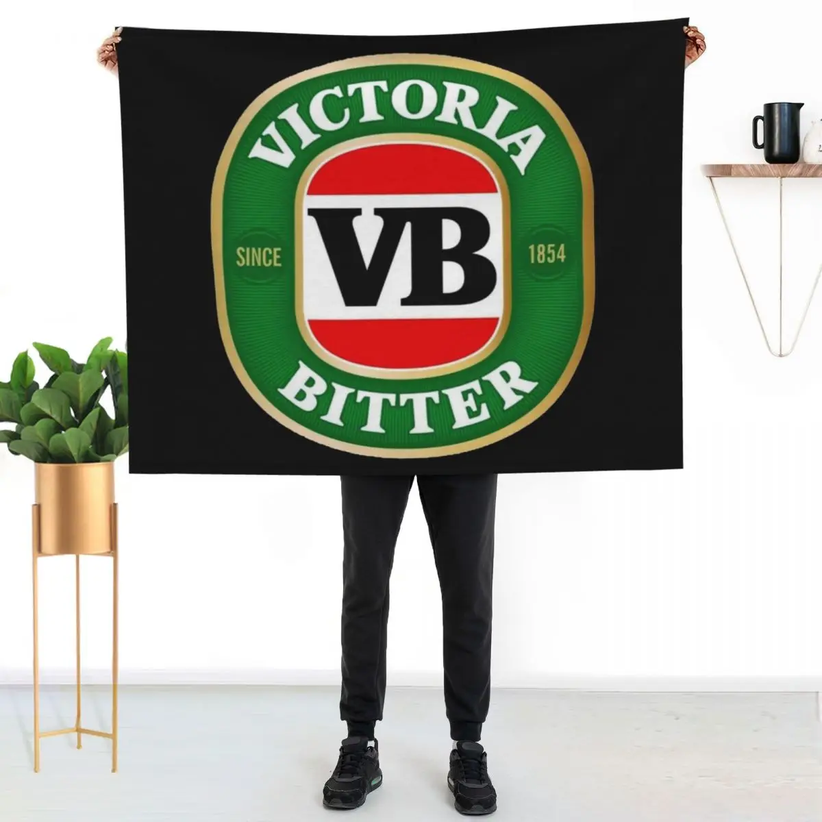 redwhite,Victoria Bitter Victoria Bitter Throw Blanket Travel Size Cozy Blanket for Plane Train