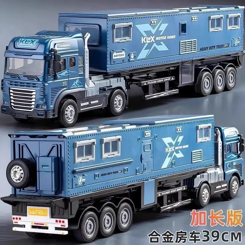 

Большой сплав для путешествий, звук и свет, модель автофургона, имитация звука и света, игрушка-грузовик, внедорожный контейнер, игрушка-грузовик, детский подарок