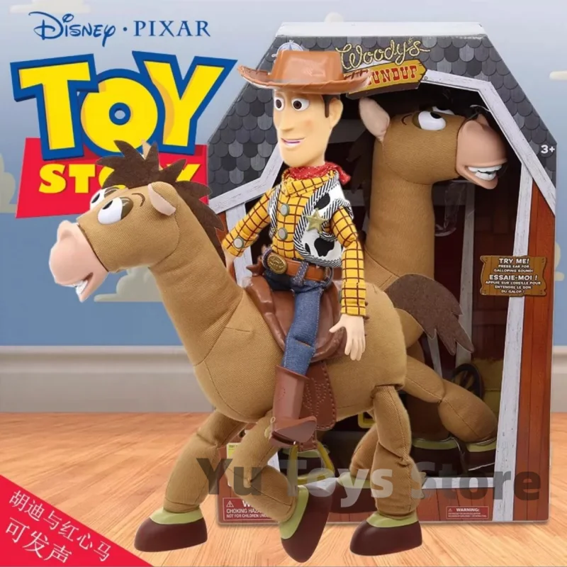 

Оригинальная игрушечная история Toystory 4, сердца с креплением Вуди, лошадь, бульсей, 18-дюймовая Интерактивная звуковая модель, игрушка, детский подарок черной пятницы