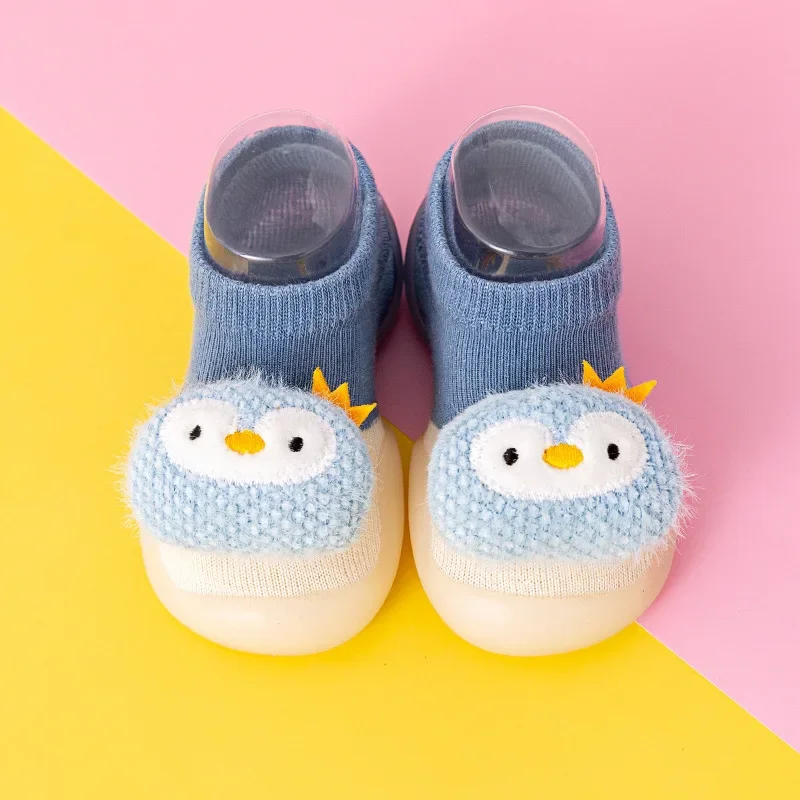أحذية جوارب للأطفال ثلاثية الأبعاد على شكل حيوانات ، أحذية أرضية داخلية سميكة مانعة للإنزلاق ، للربيع والخريف