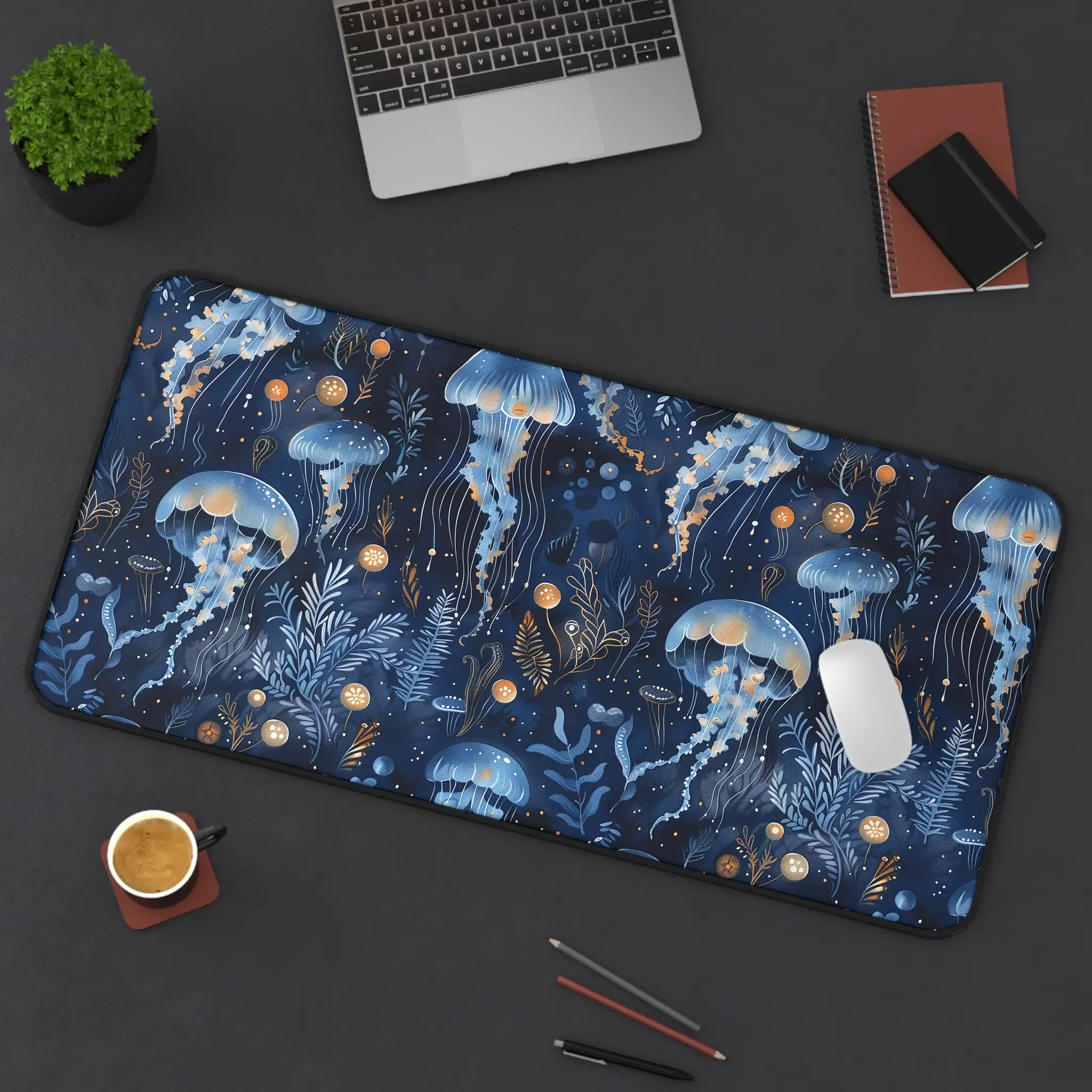 

Magic Jellyfish Placemat, Marine Life Placemat, Ocean-themed Mouse Pad, Natural Desktop Decoration, Gift for Nature Lovers