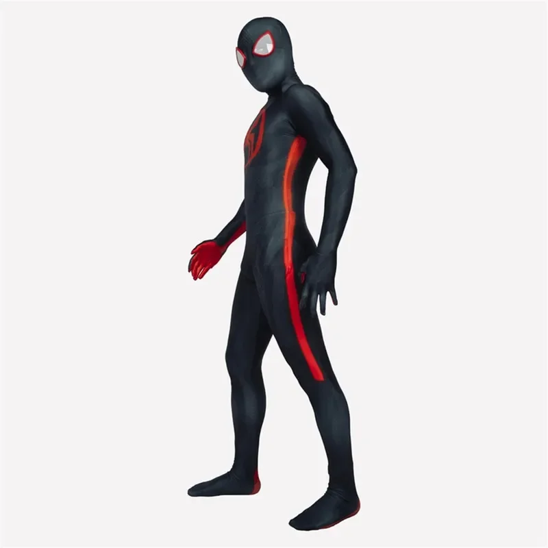 2025 New Halloween Miles Morales Across the Spiderverse Cosplay Costume SpiderSuit Zentai Bodysuit Men Adults Kids Party Ju abc