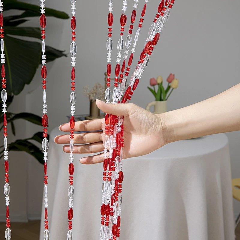 100x200cm String Curtain Beads Chain Tassel String Door Curtain Window Room Divider Valance Door Treatment Home Wedding Decor