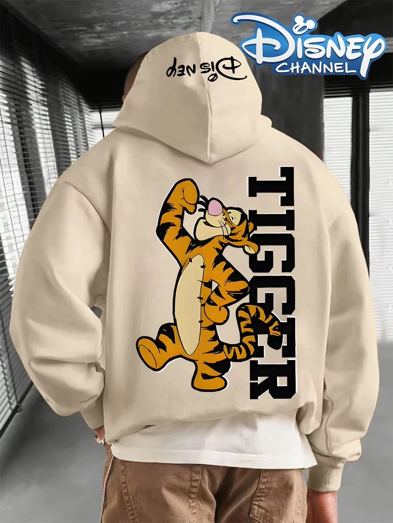 سترة بغطاء للرأس من تيجر إليمنت، طباعة نمط ديزني، رياضية مريحة ولطيفة، كاجوال يوميًا #5